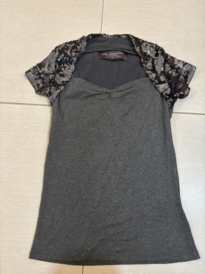 Zara sequin blouse grey size M like new