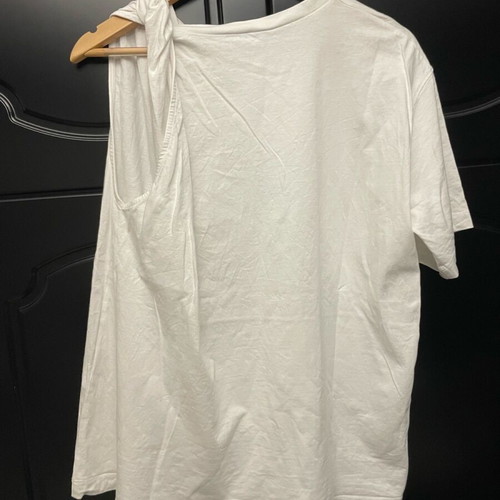 Zara t shirt one shoulder with knot, like new
