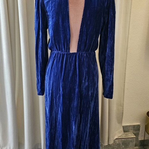 Velvet dress Lumina blue electric size S like new