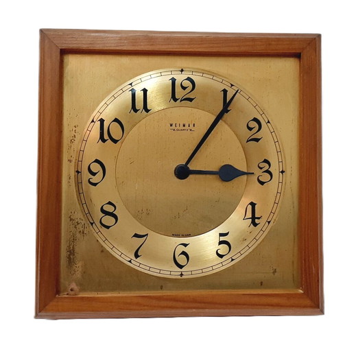 Weimar vintage wall clock quartz used, DDR design
