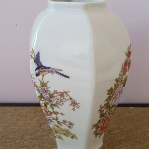 Masse Bavaria Porcelain vase used, 27 cm height, 7 cm width