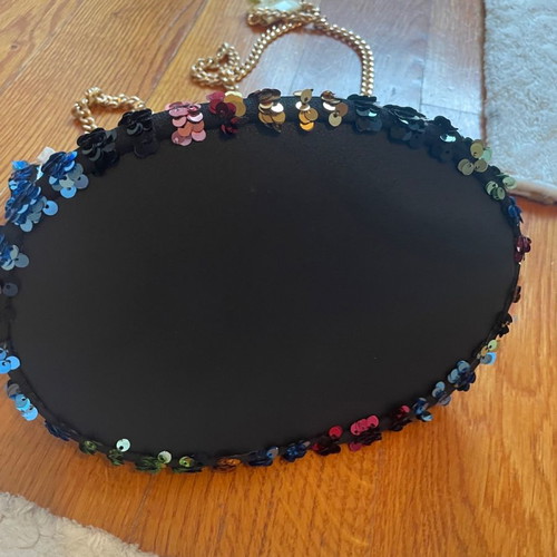 New Look sequin pouch bag with gold chain new