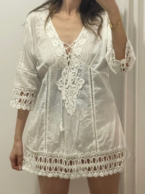 Summer dress бял, в много добро състояние, one size