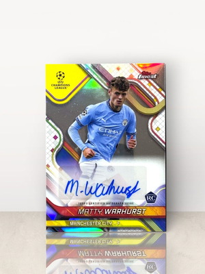 Topps Finest UEFA Matty Warhurst Rookie υπογεγραμμένη κάρτα καινούργια