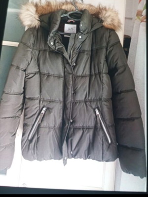 Jacket with down feathers like new, green, size L