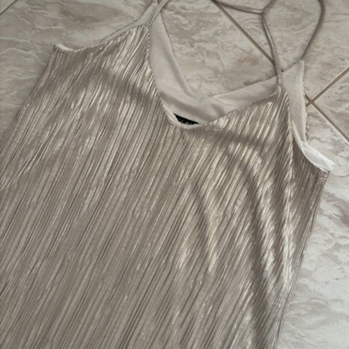 Edited dress with strap silver like new, size M