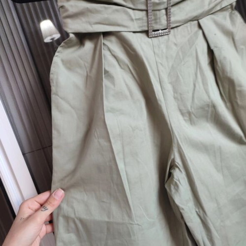Anel Sage Olive Green Pants with Belt Size S New
