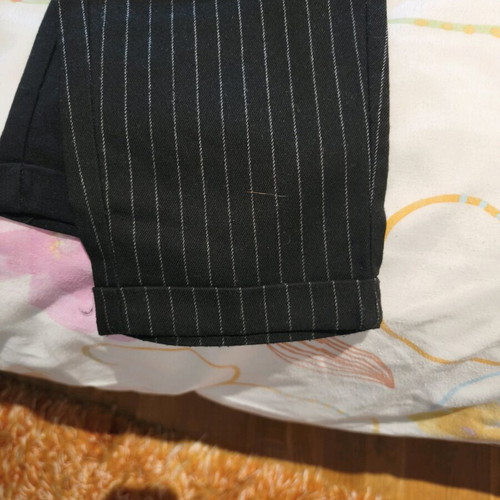 Stradivarius pants black and striped like new, summer wear
