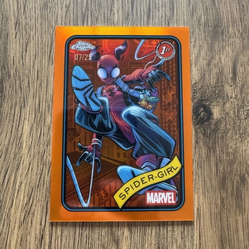 Topps 2025 Marvel Chrome Spider-Girl /25 Orange Refractor 1st Appearance