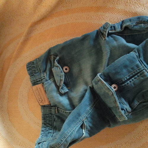 Jean bermuda shorts for boy 8 years like new, blue cargo style