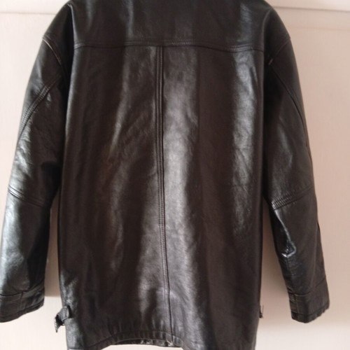 Leather vintage men's jacket XL used, black