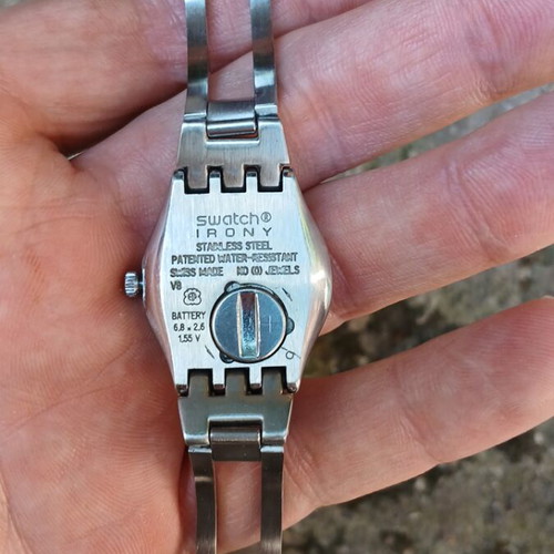 Swatch Irony wristwatch like new, silver, women's