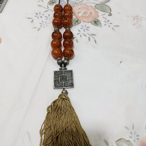 Vintage Turkish Worry Beads made of ambroid amber like new