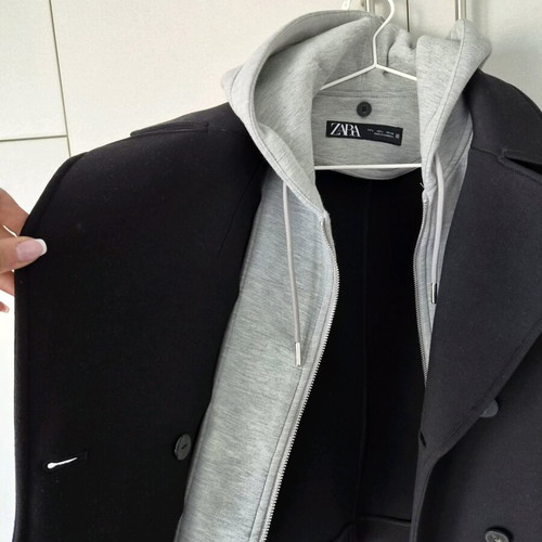 Zara 2-in-1 Outerwear with Detachable Hood Size L Like New