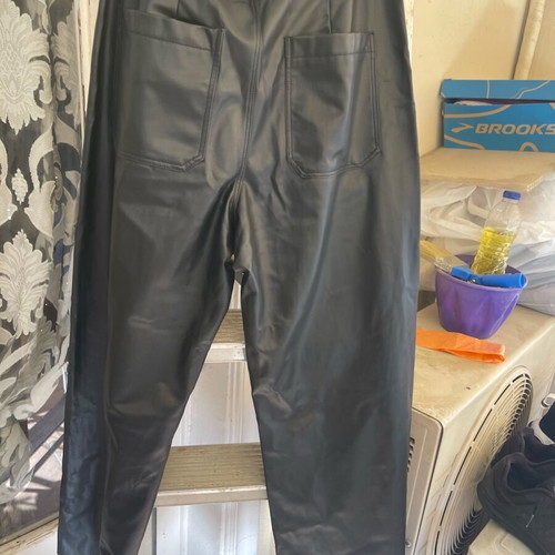 Zara faux leather pants black size 40 new