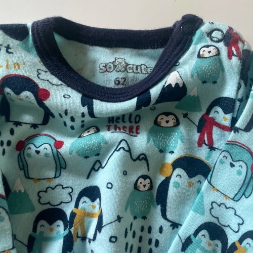 Baby boy bodysuit new with penguin designs 1-3 months 100% cotton