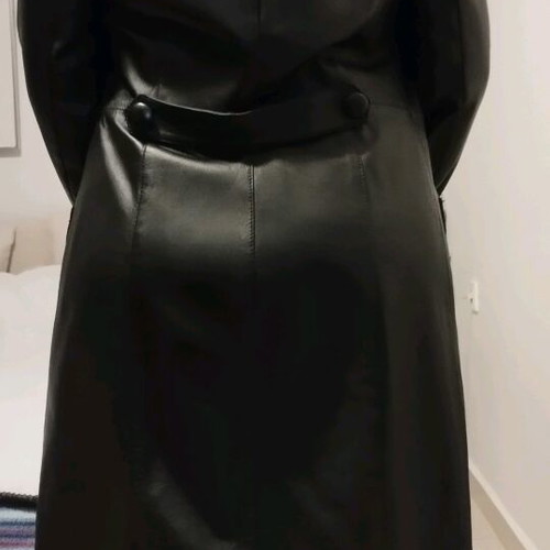 Damiano K. Milano leather coat black like new, custom-made