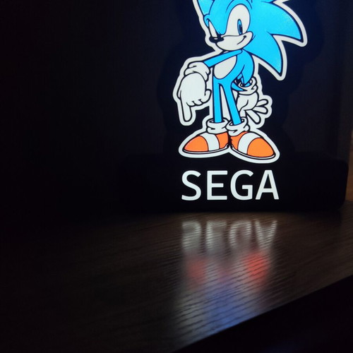 Sonic light box with SEGA logo