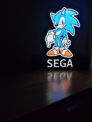 Sonic light box with SEGA logo