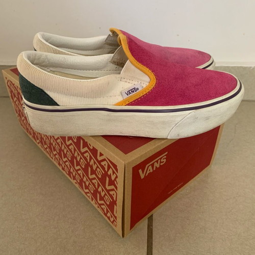 Vans pink slip ons used, size 36