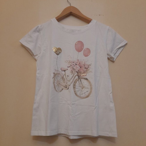 Primo blouse like new, white and pink, size S