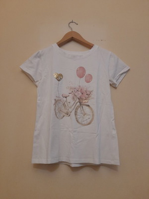 Primo blouse like new, white and pink, size S