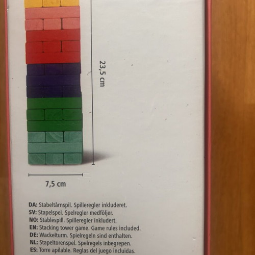 Wooden colored building blocks game like new