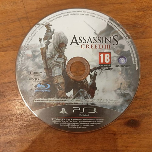 Assassin's Creed 3 PS3 game, good condition, OEM case
