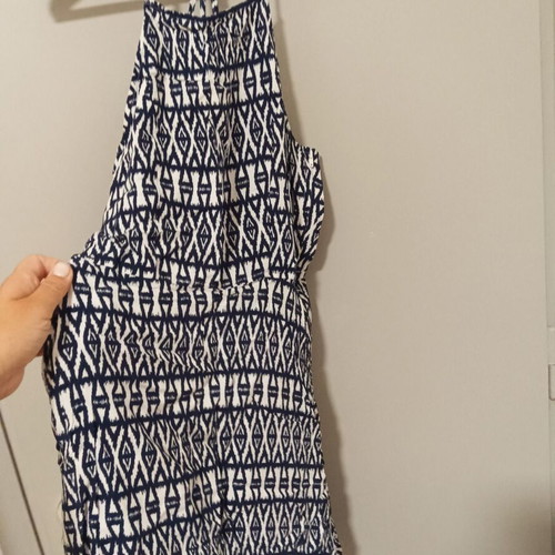 H&M Divided summer dress like new, blue and white geometric pattern