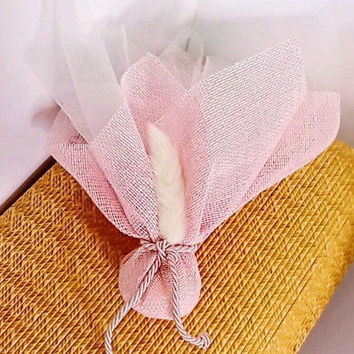 Boho handmade bombonieres made to order with gauze tulle
