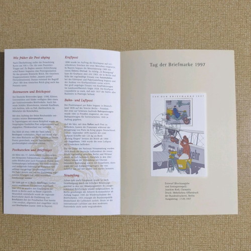 Collectible philatelic booklet 1997 like new