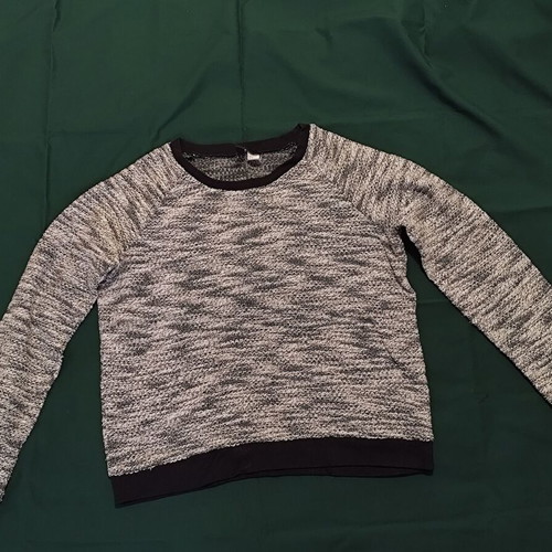 H&M women's blouse used, black and white, size Small