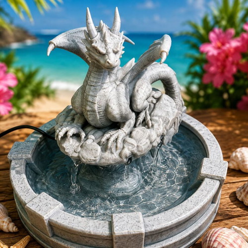 DragonFlow 3D printed dragon tabletop fountain custom order