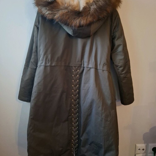 Long olive Clockhouse jacket used, size small