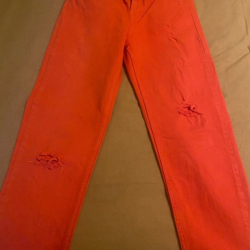 ZINI high-rise mid jeans pants used, size 38, orange