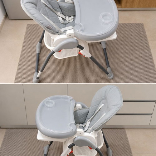 Lorelli Dulce Cool Grey Leather Highchair like new with adjustable height
