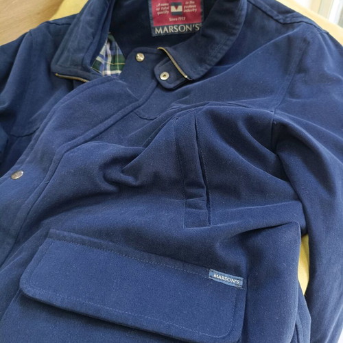 Marson's Vintage Style Men's Coat Size XXL Blue Like New