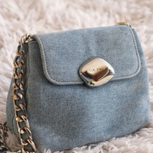 Clic Jewels Mini Maya shoulder bag used, light blue denim