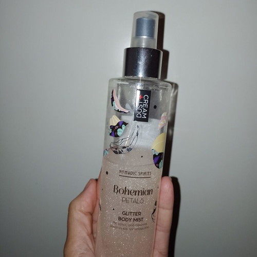 Body mist perfume with glitter Dust+Cream Bohemian Petals 200ml like new