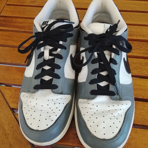 Nike Dunk Low sneakers used, size 43, tricolor white black grey