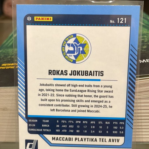 Rokas Jokubaitis Purple Prism Basketball Card 57/99 like new