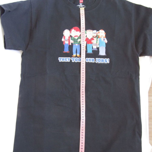 Tshirt South Park They Took Our Jobs! used, authentic 2004, Hanes, black, size M