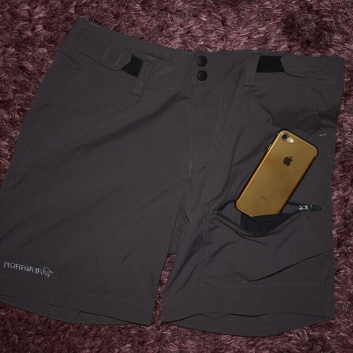 Norrona Bitihorn Lightweight Shorts womens size M like new, gray