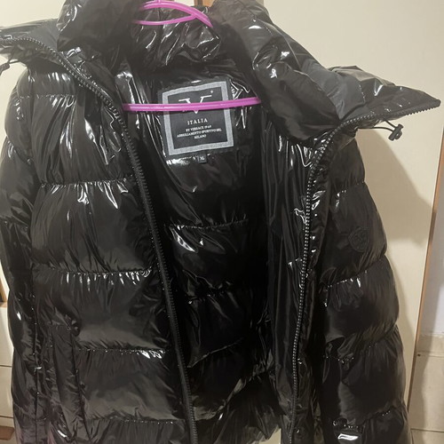 19V69 Italia by Versace black glossy puffer jacket like new, XL
