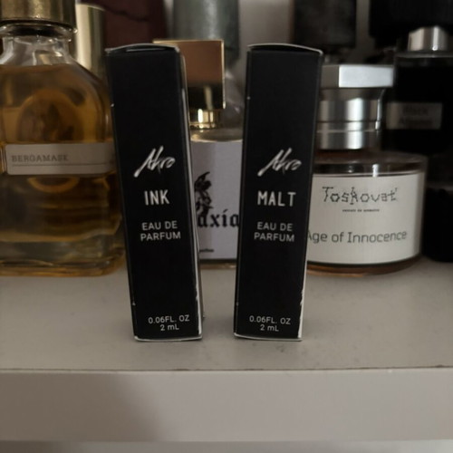 Akro Ink and Malt perfume samples used, 2ml each