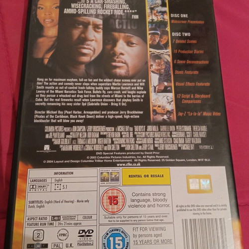 Bad Boys 2 DVD like new, subbed action adventure crime