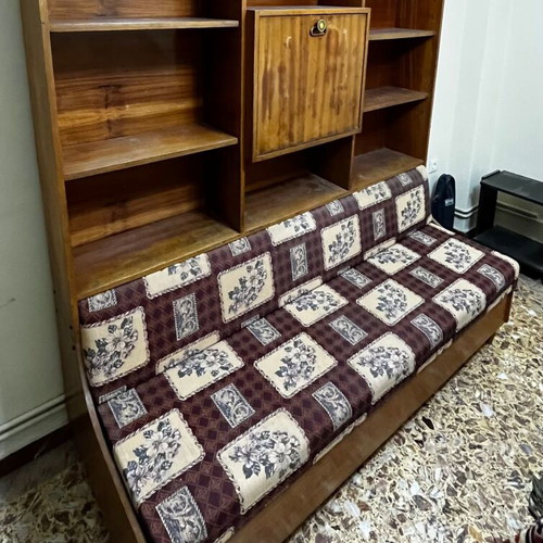 Bookshelf sofa bed used with storage space