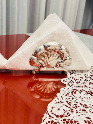 Silver Handmade Napkin Holder 925 Like New