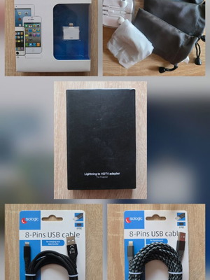 iPhone accessory mix new, cables, headphones, adapters