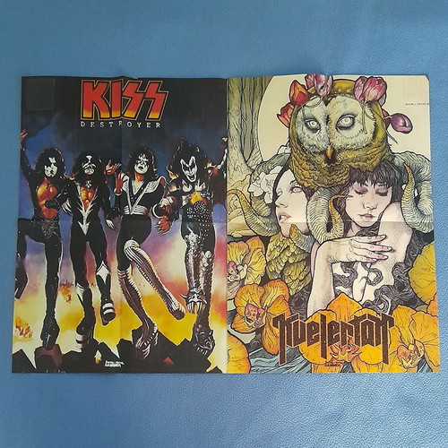Pantera & Kiss & Kvelertak poster used, double-sided